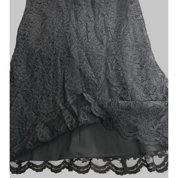 Vintage Old Navy Black Lace A-Line Skirt Sz 8 Dark Academia Whimsy Goth Gothic - Picture 6 of 6